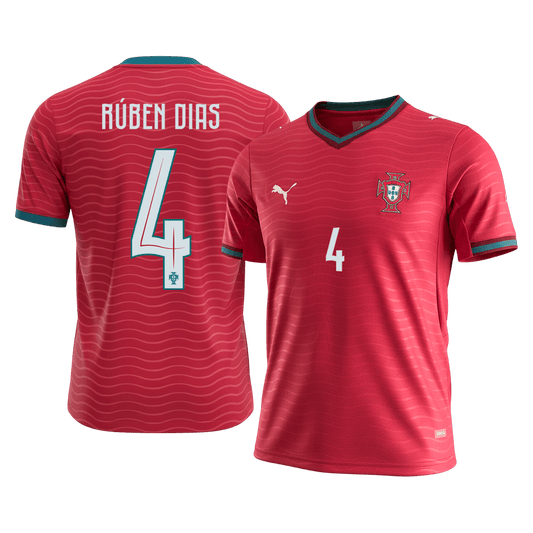 Męska koszulka Portugalii domowa RÚBEN DIAS #4 - Mundial 2026 [PREMIUM]
