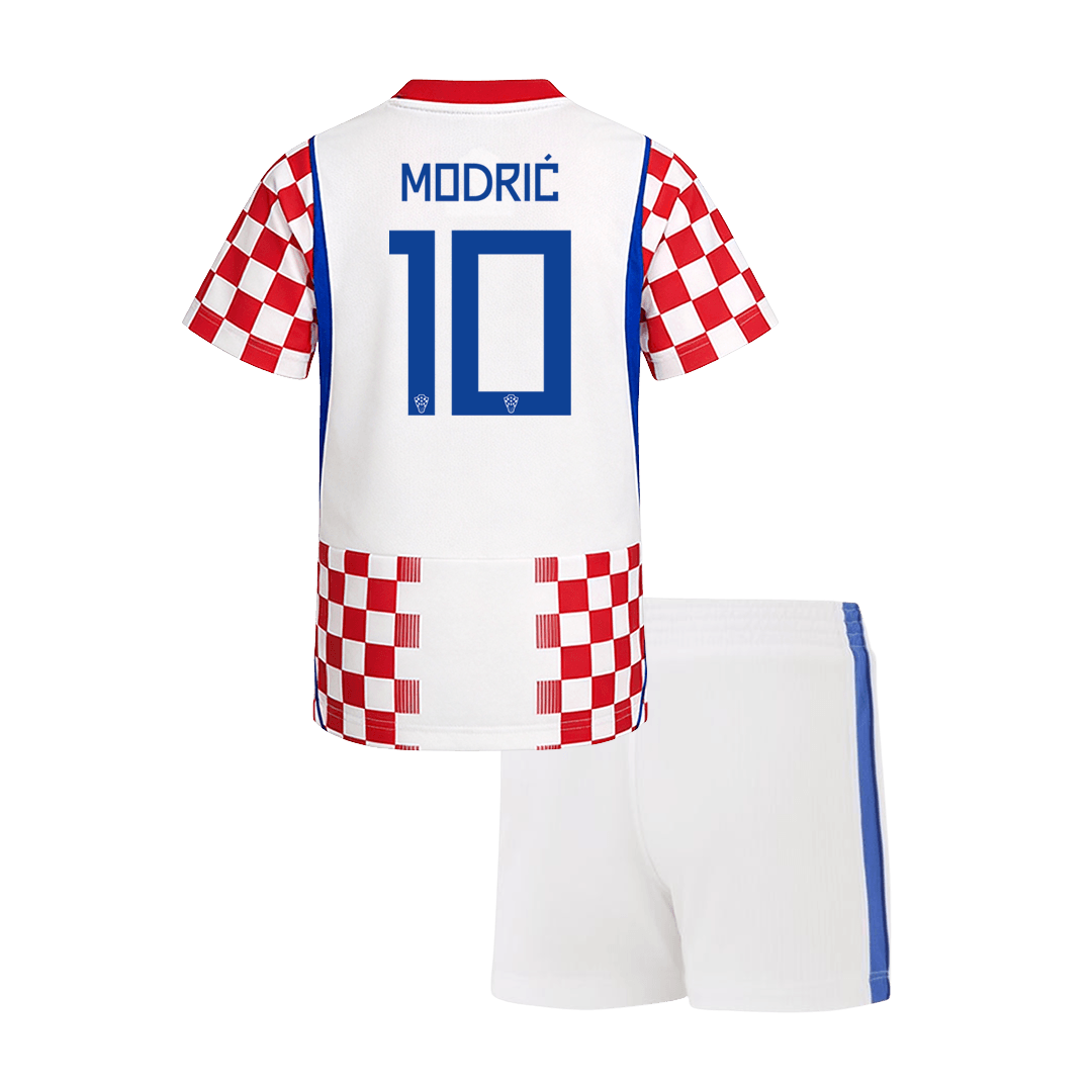 Dziecięcy zestaw Chorwacji domowa MODRIĆ #10 (Koszulka+Spodenki) - Mundial 2026