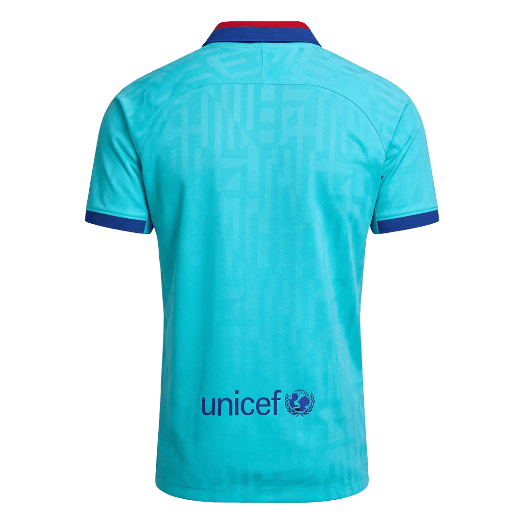 Męska Koszulka Retro Trzecia Wyjazdowa Barcelona 2019/20