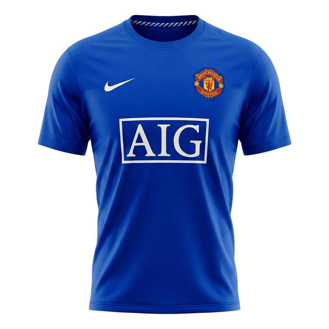 Męska Koszulka Retro Trzecia Wyjazdowa Manchester United 2008/09