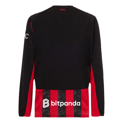 Męska Koszulka Domowa AC Milan 2025/26 z Długim Rękawem