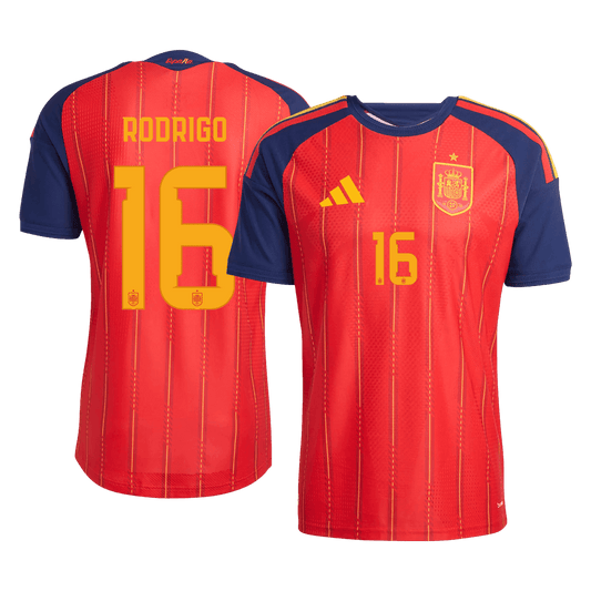 Męska koszulka Hiszpanii domowa RODRIGO #16 wersja zawodnicza - Mundial 2026