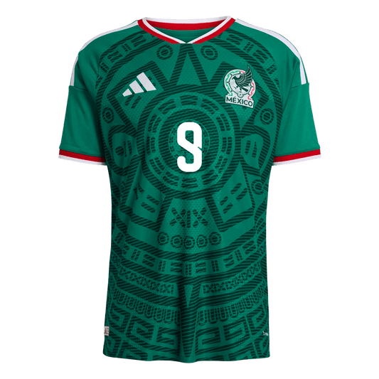 Męska Koszulka Domowa Mexico Raúl #9 Wersja Piłkarska World Cup 2026 - Slim Fit