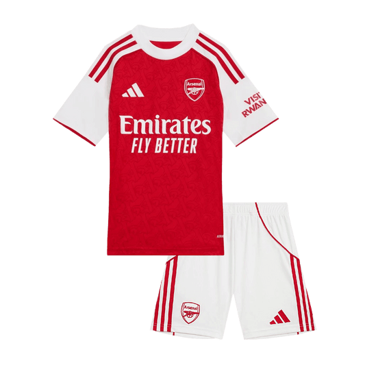 Dziecięcy Zestaw Domowy Arsenal (Koszulka + Spodenki) 2025/26 - Topowe Koszulki Pilkarskie Sklep Internetowy