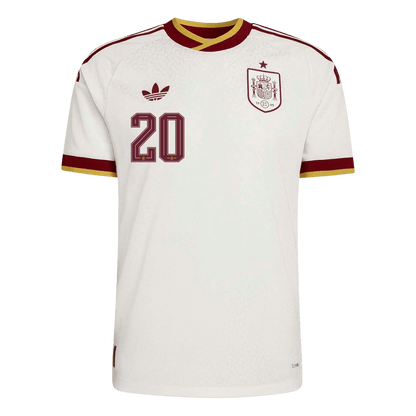 Męska koszulka Hiszpanii wyjazdowa PEDRI #20 wersja zawodnicza - Mundial 2026
