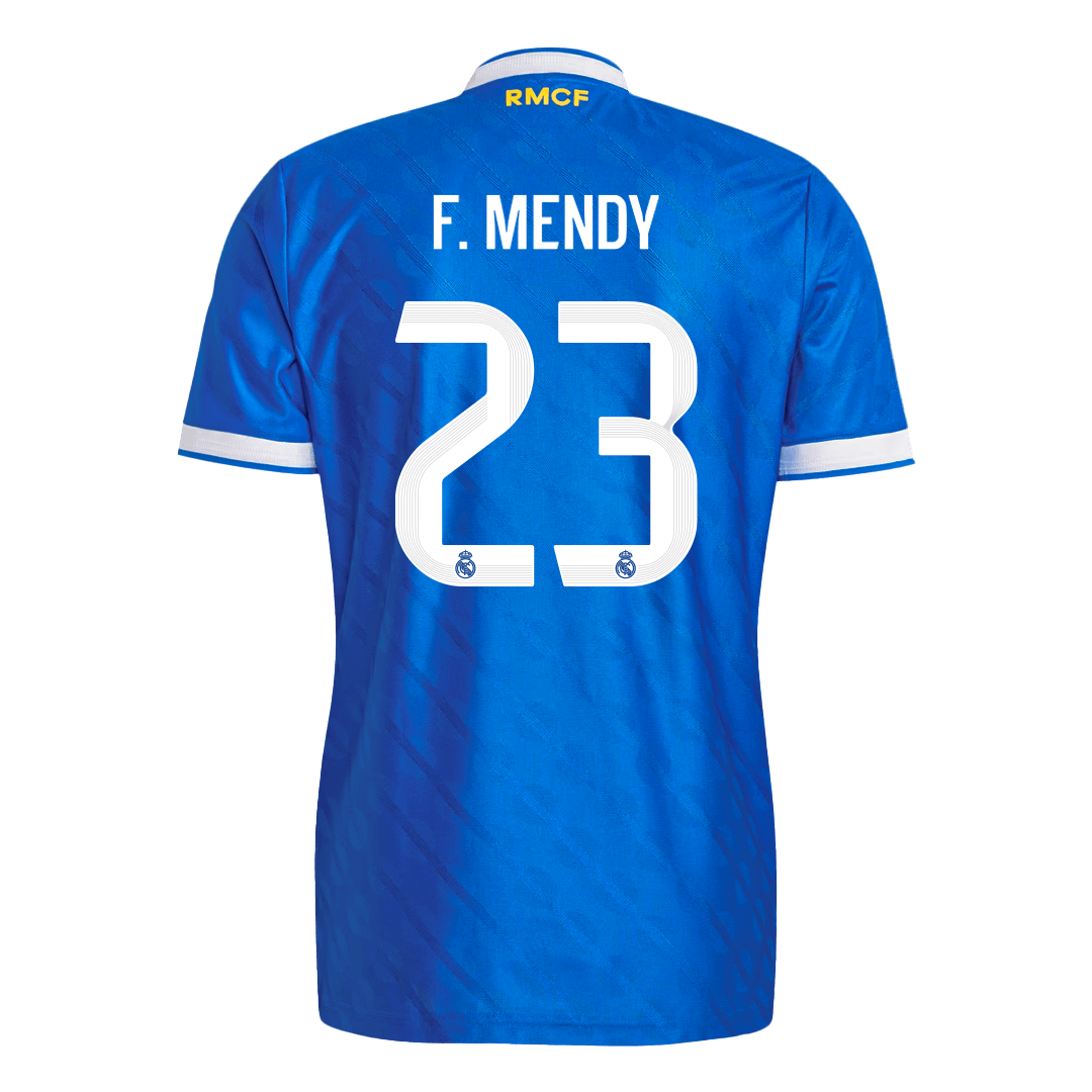 Męska Koszulka Trzecia Wyjazdowa Real Madrid F. MENDY #23 Wersja Piłkarska 2025/26 - Slim Fit