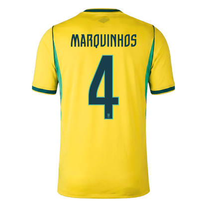 Męska koszulka Brazylii domowa MARQUINHOS #4 - Mundial 2026