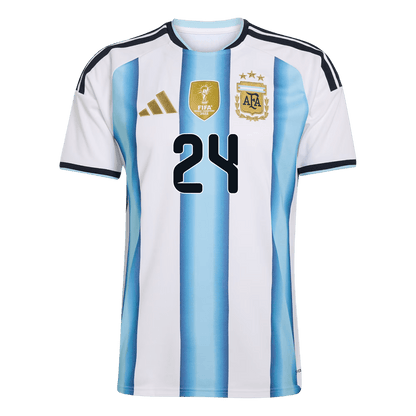 Męska koszulka Argentyny domowa E. FERNÁNDEZ #24 - Mundial 2026 [PREMIUM]