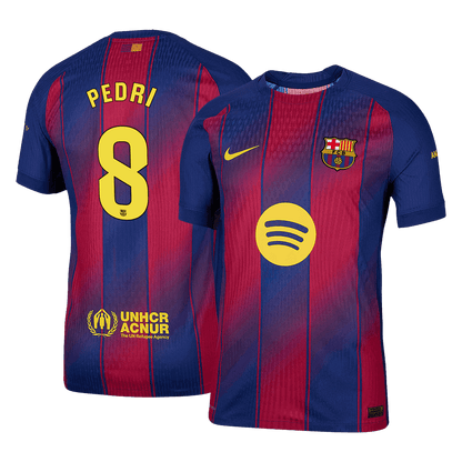 Męska Koszulka Domowa Barcelona PEDRI #8 Wersja Piłkarska 2025/26 - Slim Fit - Topowe Koszulki Pilkarskie Sklep Internetowy