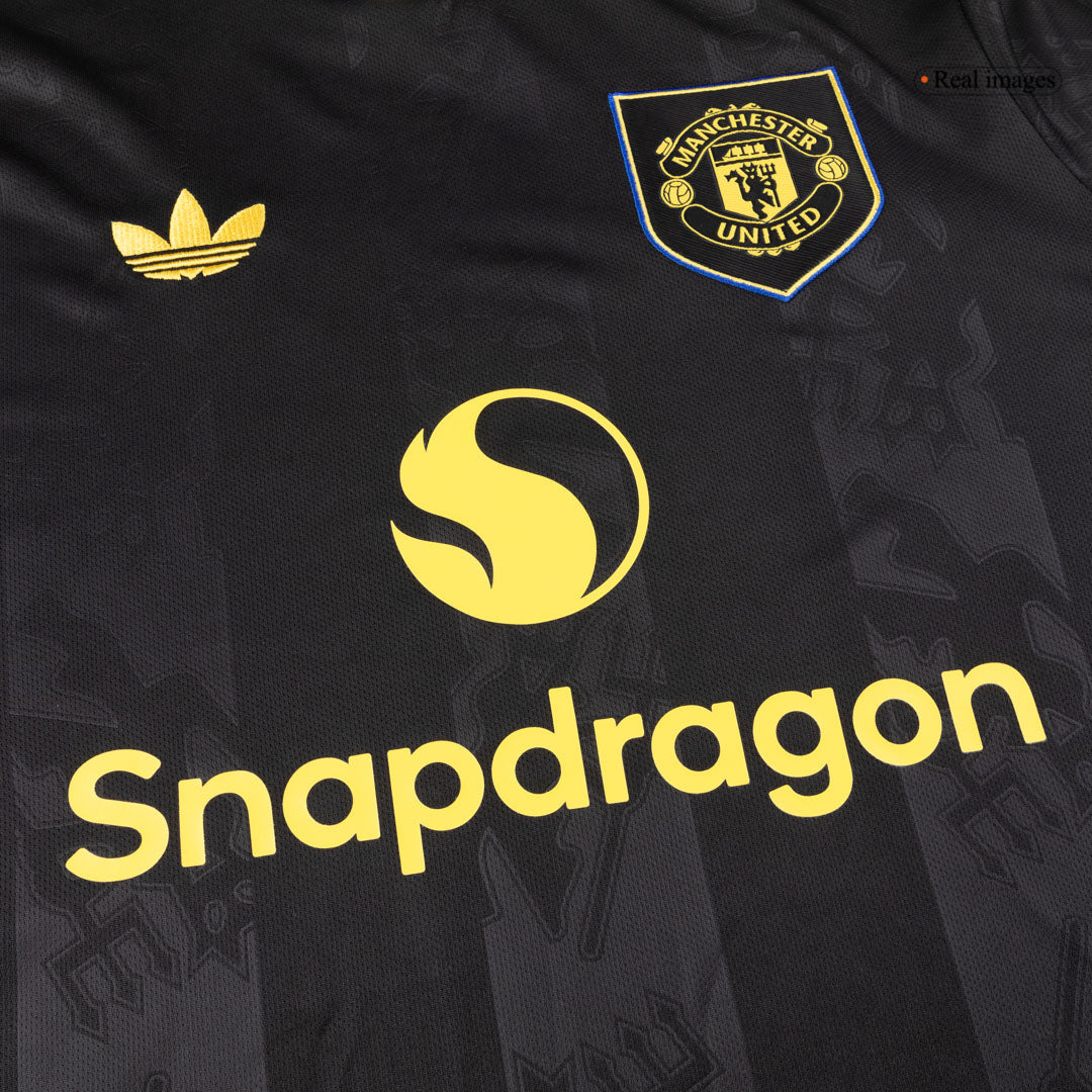 Męska Koszulka Trzecia Wyjazdowa Manchester United 2025/26 z Długim Rękawem
