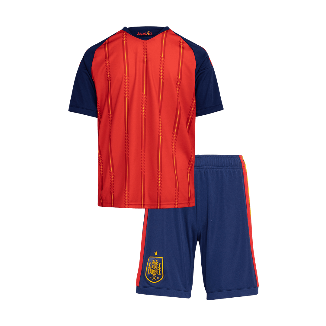 Dziecięcy Zestaw Domowa Spain (Koszulka+Spodenki) World Cup 2026