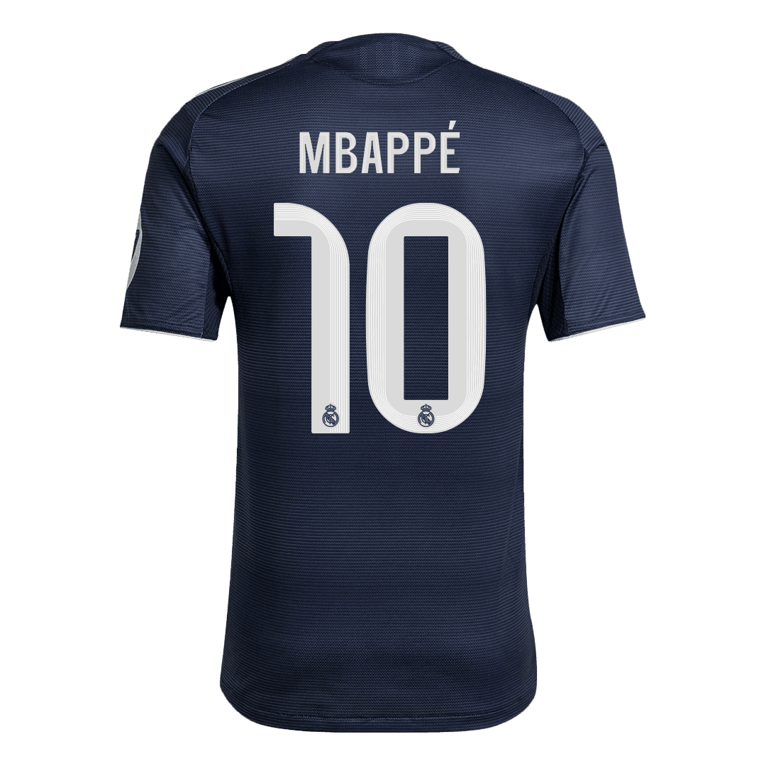 Męska Koszulka Wyjazdowa Real Madryt MBAPPÉ #10 Wersja Piłkarska 2025/26 - Slim Fit - Topowe Koszulki Pilkarskie Sklep Internetowy