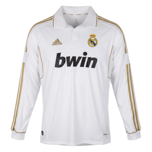Męska Koszulka Retro Domowa Real Madrid 2011/12 z Długim Rękawem