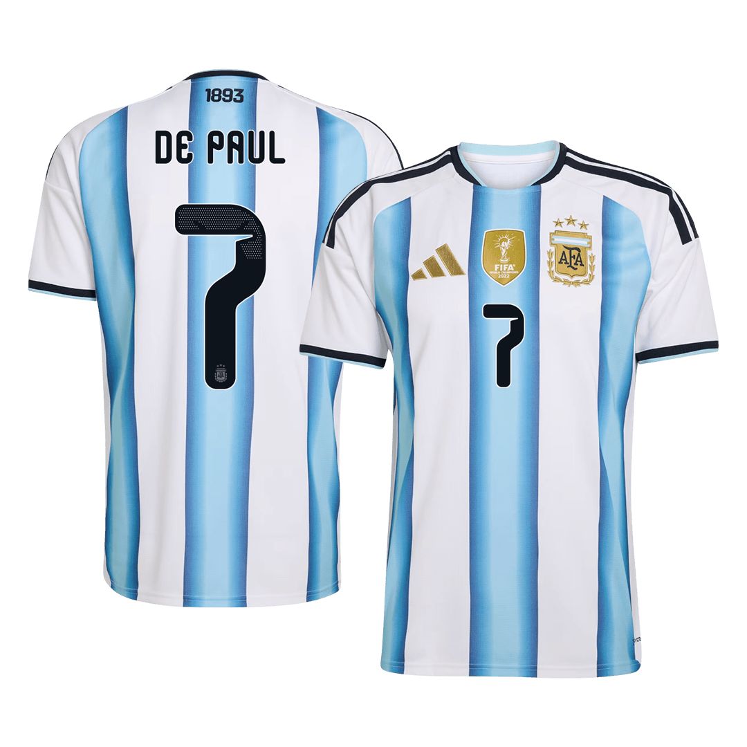 Męska koszulka Argentyny domowa DE PAUL #7 - Mundial 2026 [PREMIUM]