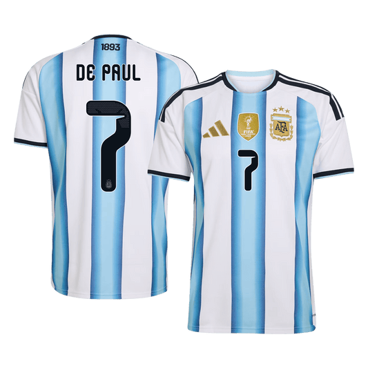 Męska koszulka Argentyny domowa DE PAUL #7 - Mundial 2026 [PREMIUM]