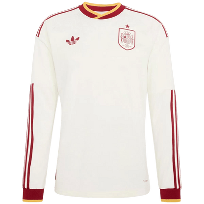 Męska Koszulka Wyjazdowa Spain 2026 z Długim Rękawem - World Cup