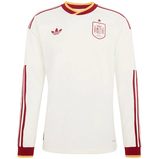 Męska Koszulka Wyjazdowa Spain 2026 z Długim Rękawem - World Cup