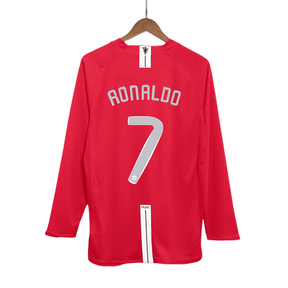 Retro RONALDO #7 2007/08 Męska Koszulka Domowa MU z Długim Rękawem - UCL Final - Topowe Koszulki Pilkarskie Sklep Internetowy