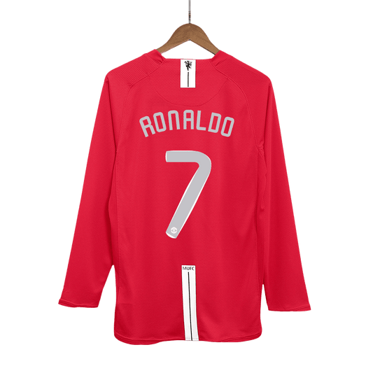 Retro RONALDO #7 2007/08 Męska Koszulka Domowa MU z Długim Rękawem - UCL Final - Topowe Koszulki Pilkarskie Sklep Internetowy
