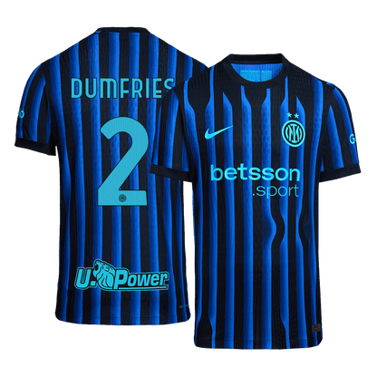 Męska Koszulka Domowa Inter Milan DUMFRIES #2 Wersja Piłkarska 2025/26 - Slim Fit - Topowe Koszulki Pilkarskie Sklep Internetowy