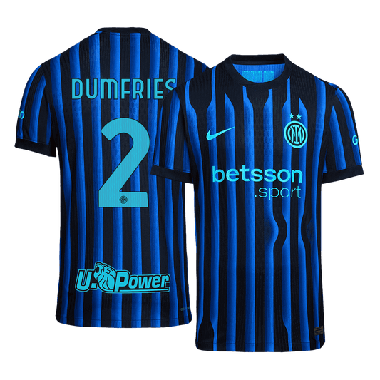 Męska Koszulka Domowa Inter Milan DUMFRIES #2 Wersja Piłkarska 2025/26 - Slim Fit - Topowe Koszulki Pilkarskie Sklep Internetowy