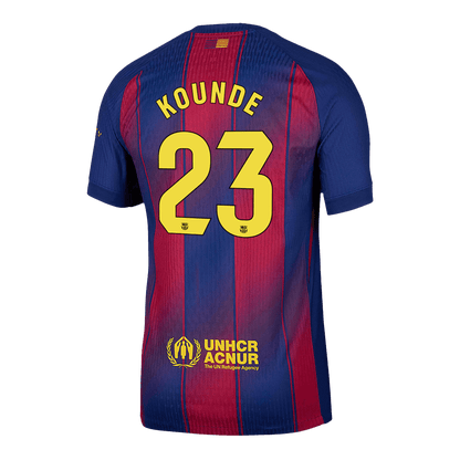 Męska Koszulka Domowa Barcelona KOUNDE #23 Wersja Piłkarska 2025/26 - Slim Fit - Topowe Koszulki Pilkarskie Sklep Internetowy