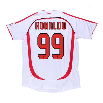 Męska koszulka wyjazdowa Retro RONALDO #99 2006/07 AC Milan - UCL - Topowe Koszulki Pilkarskie Sklep Internetowy