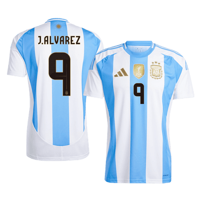Męska Koszulka Domowa Argentyna J.ALVAREZ #9 2024 - Topowe Koszulki Pilkarskie Sklep Internetowy