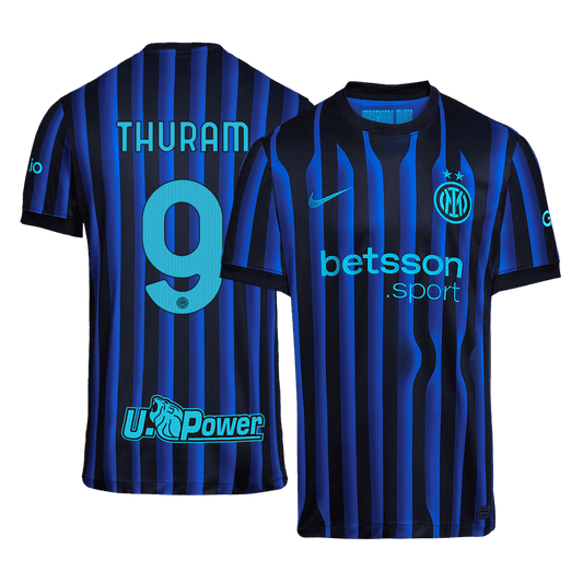 Męska Koszulka Domowa Inter Milan THURAM #9 2025/26 - Topowe Koszulki Pilkarskie Sklep Internetowy