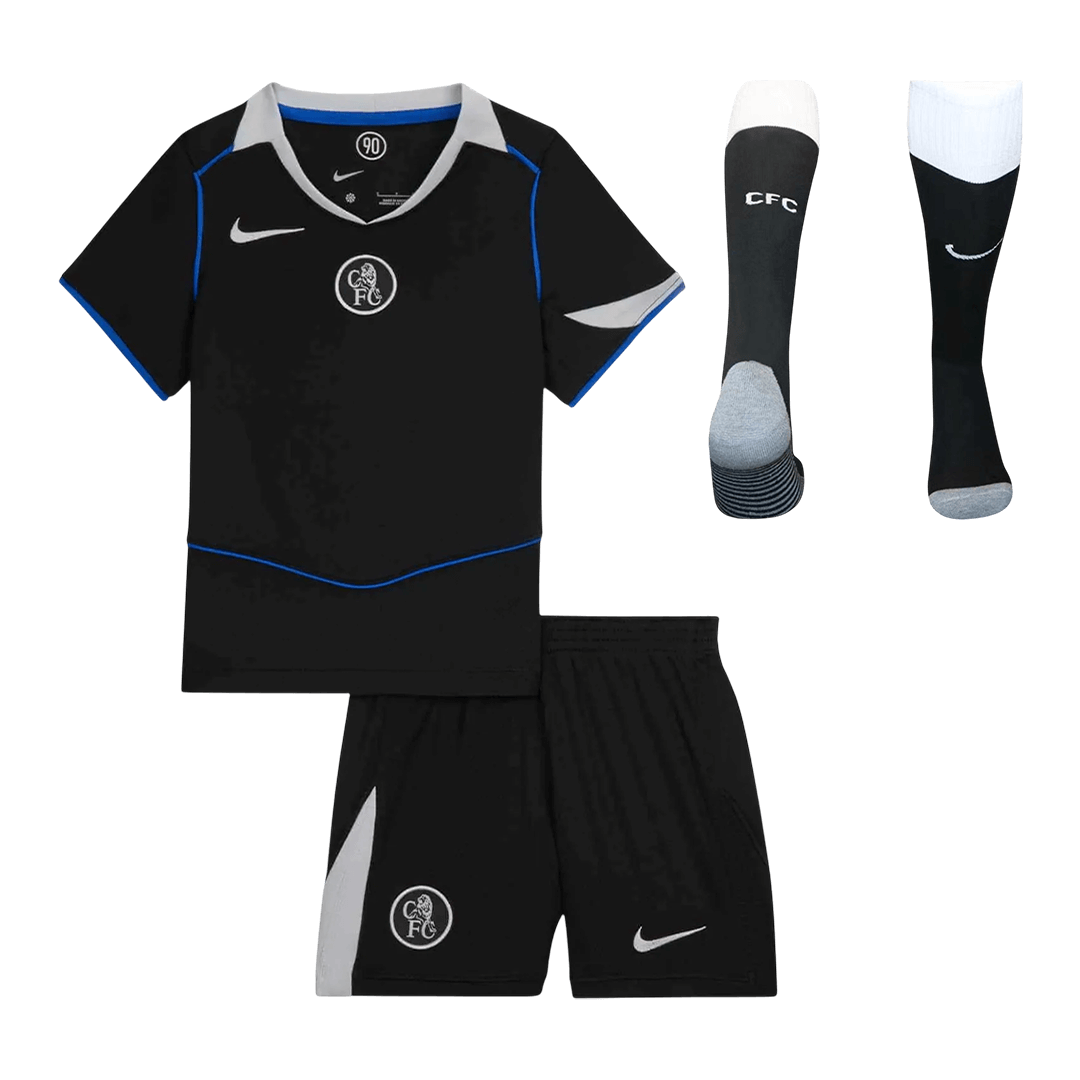 Dziecięcy Zestaw Trzecia Wyjazdowa Chelsea (Koszulka + Spodenki + Skarpety) 2025/26