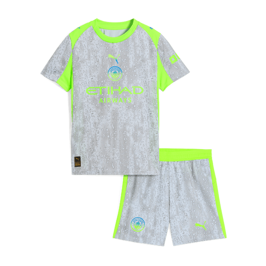Dziecięcy Zestaw Trzecia Wyjazdowa Manchester City (Koszulka+Spodenki) 2025/26