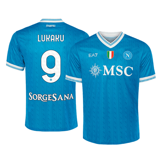 Męska Koszulka Domowa Napoli LUKAKU #9 2025/26 - Topowe Koszulki Pilkarskie Sklep Internetowy
