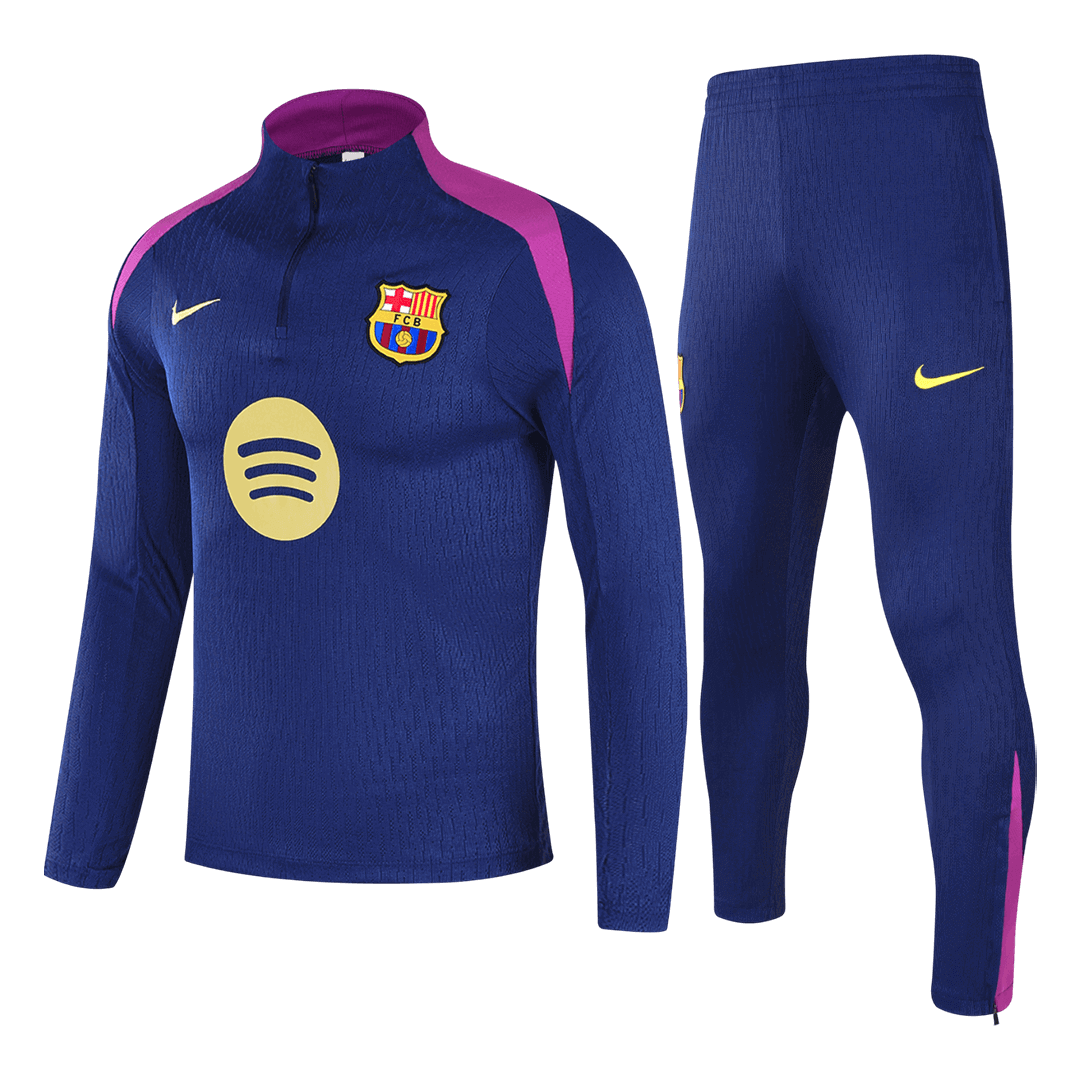 Juniorski Barcelona Bluza z zamkiem Komplet Dresowy 2025/26