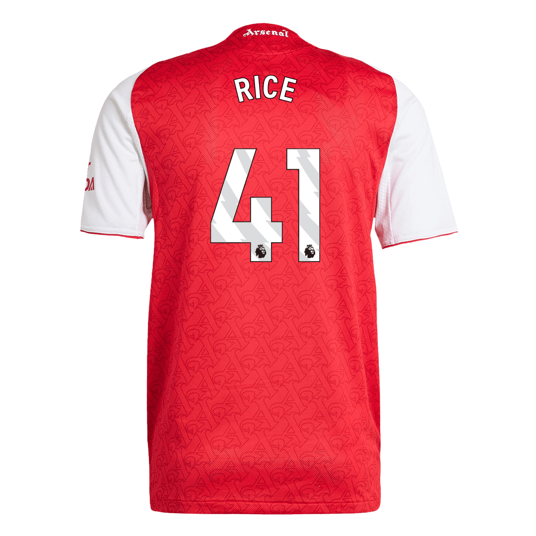 Męska Koszulka Domowa Arsenal RICE #41 Wersja Piłkarska 2025/26 - Slim Fit