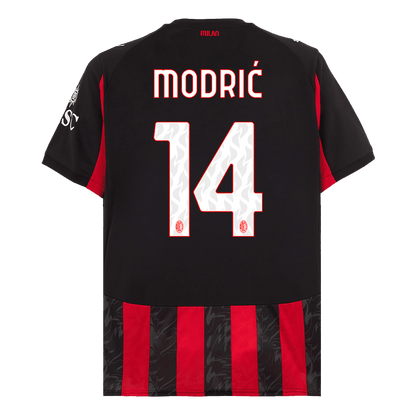 Męska Koszulka Domowa AC Milan MODRIĆ #14 2025/26 - Topowe Koszulki Pilkarskie Sklep Internetowy