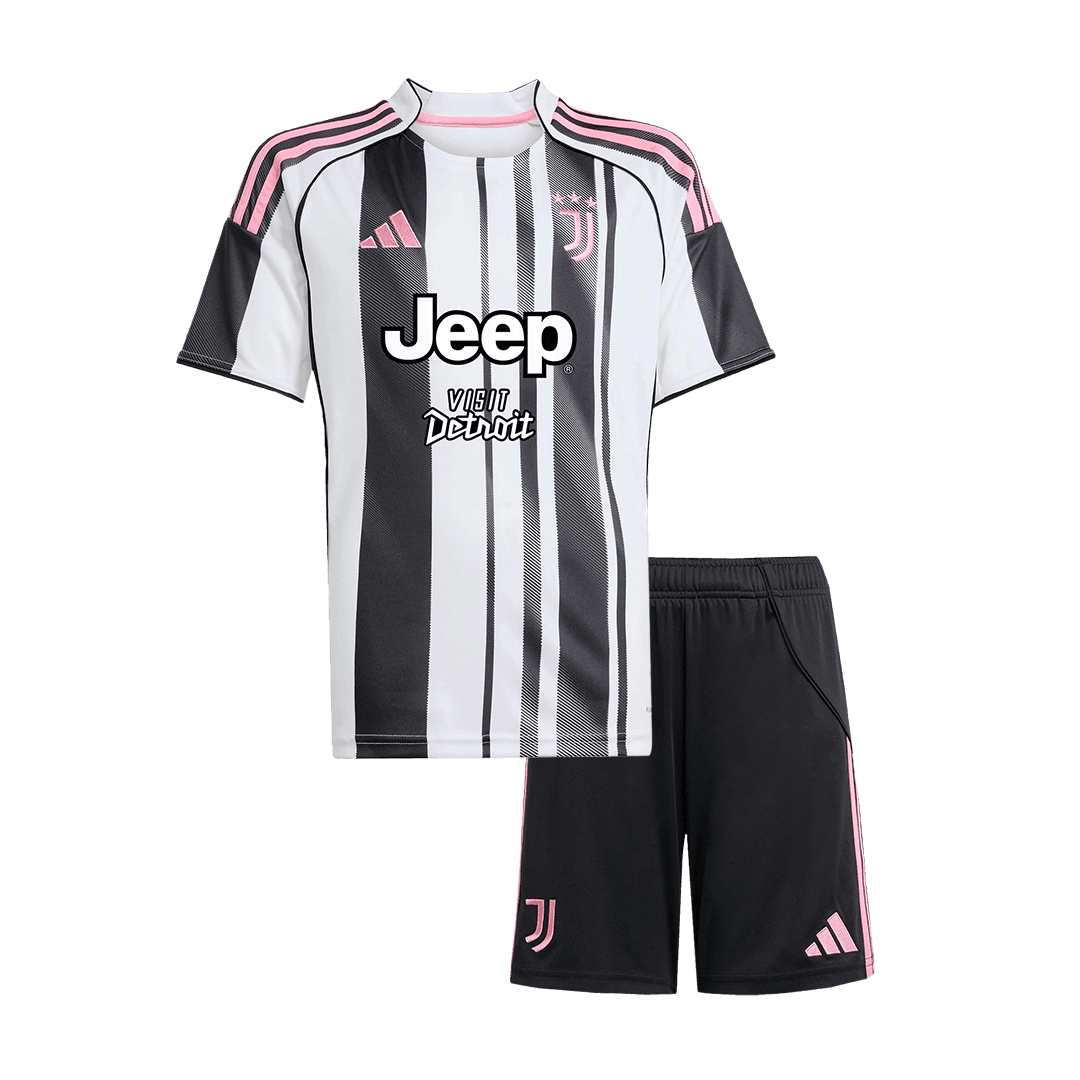 Dziecięcy Zestaw Domowy Juventus (Koszulka+Spodenki) 2025/26 - Topowe Koszulki Pilkarskie Sklep Internetowy