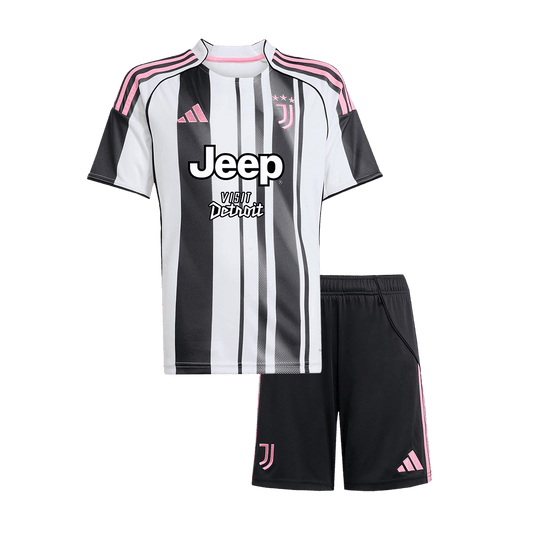 Dziecięcy Zestaw Domowy Juventus (Koszulka+Spodenki) 2025/26 - Topowe Koszulki Pilkarskie Sklep Internetowy