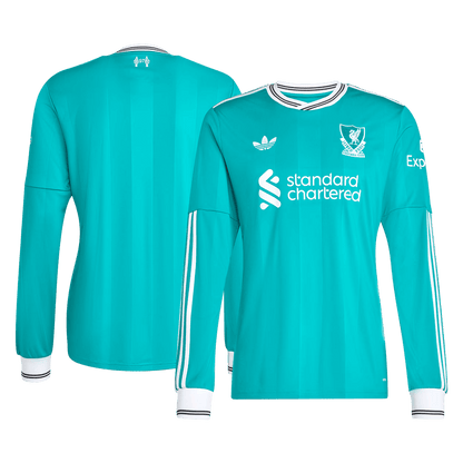 Męska Koszulka Trzecia Wyjazdowa Liverpool 2025/26 z Długim Rękawem