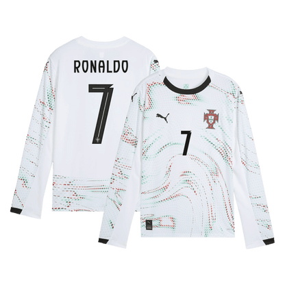 Męska Koszulka Wyjazdowa Portugalia RONALDO #7 Długi Rękaw 2025 - Topowe Koszulki Pilkarskie Sklep Internetowy