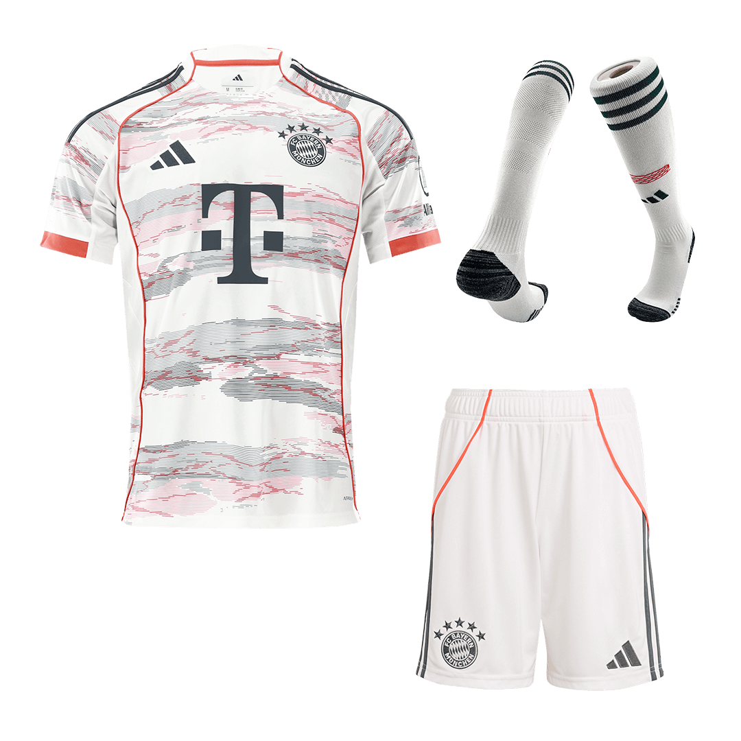 Męski Zestaw Wyjazdowa Bayern Munich (Koszulka + Spodenki + Skarpety) 2025/26