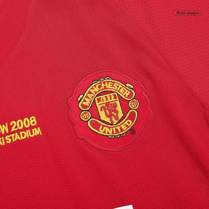 Retro 2007/08 Męska Koszulka Domowa MU - UCL Final - Topowe Koszulki Pilkarskie Sklep Internetowy
