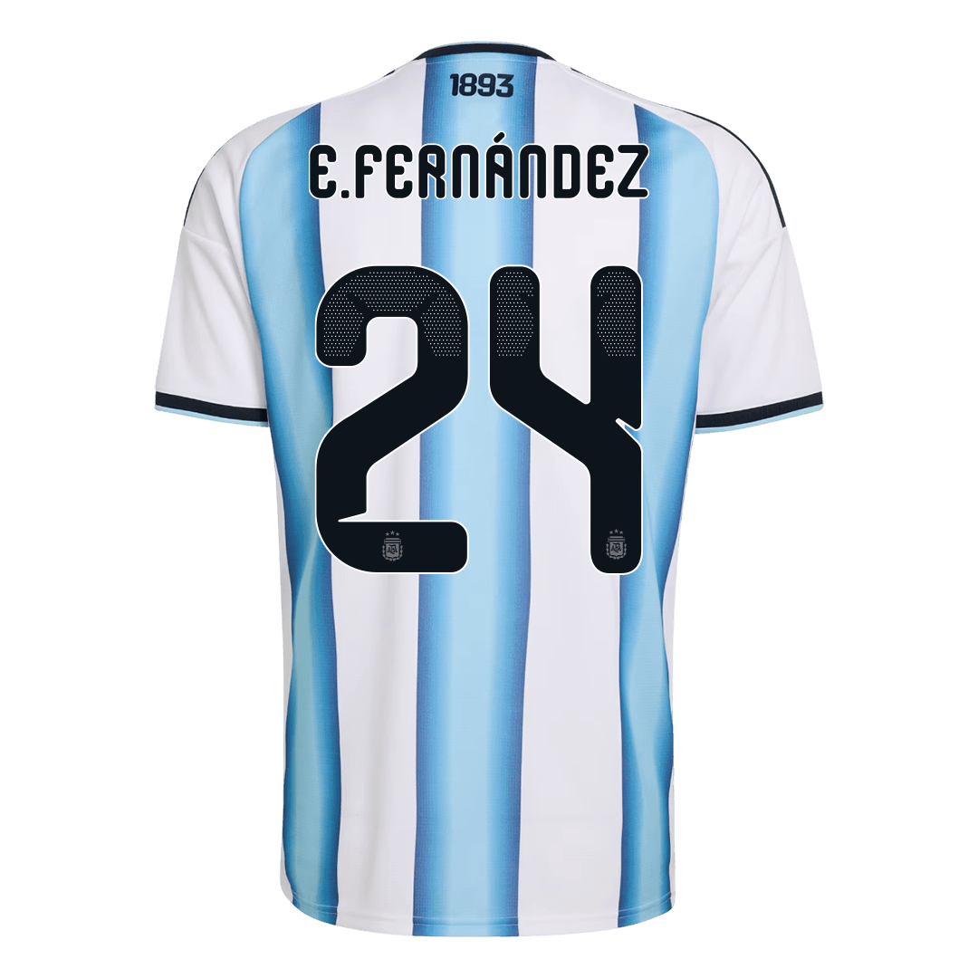 Męska koszulka Argentyny domowa E. FERNÁNDEZ #24 - Mundial 2026 [PREMIUM]