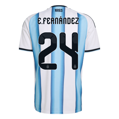 Męska koszulka Argentyny domowa E. FERNÁNDEZ #24 - Mundial 2026 [PREMIUM]
