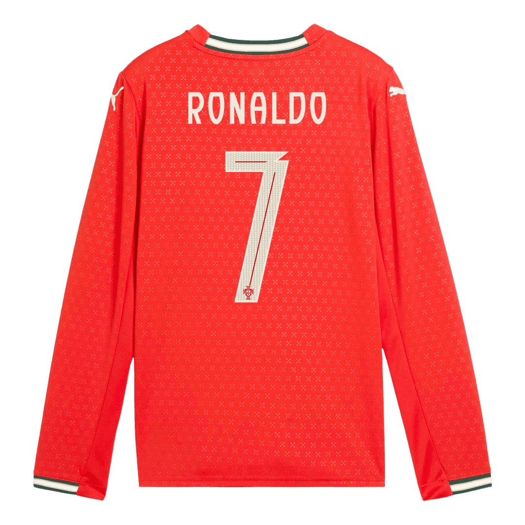 Męska Koszulka Domowa Portugalia RONALDO #7 Długi Rękaw 2025 - Topowe Koszulki Pilkarskie Sklep Internetowy