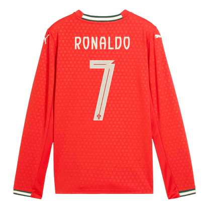 Męska Koszulka Domowa Portugalia RONALDO #7 Długi Rękaw 2025 - Topowe Koszulki Pilkarskie Sklep Internetowy