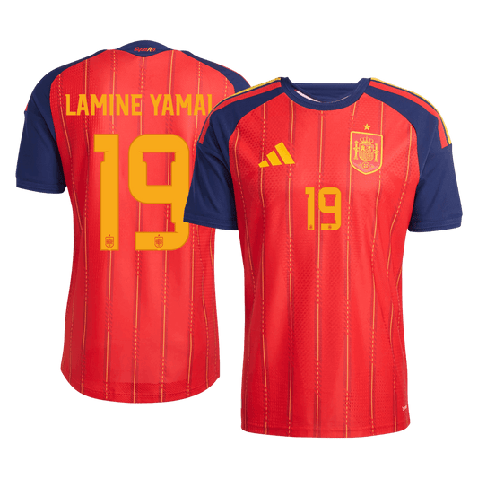 Męska koszulka Hiszpanii domowa LAMINE YAMAL #19 wersja zawodnicza – Mundial 2026