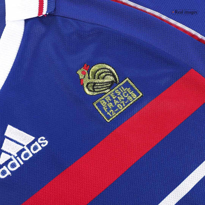 Męska Koszulka Retro Domowa France ZIDANE #10 1998 - World Cup - Topowe Koszulki Pilkarskie Sklep Internetowy