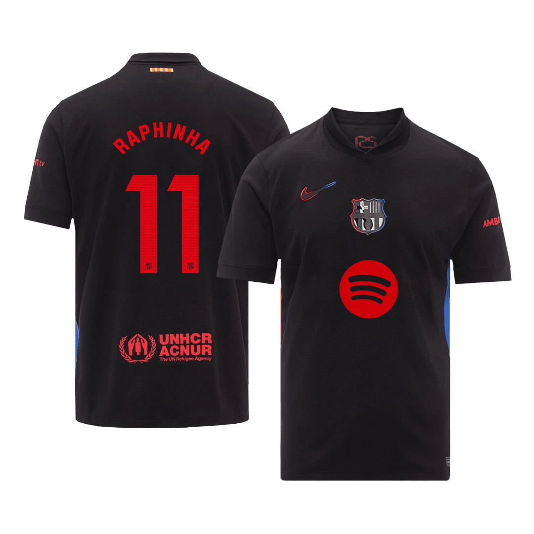 Koszulka Barcelona wyjazdowa 2024/25 RAPHINHA #11 - Spotify Logo Without Text - Topowe Koszulki Pilkarskie Sklep Internetowy