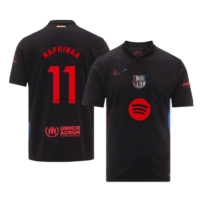 Koszulka Barcelona wyjazdowa 2024/25 RAPHINHA #11 - Spotify Logo Without Text - Topowe Koszulki Pilkarskie Sklep Internetowy