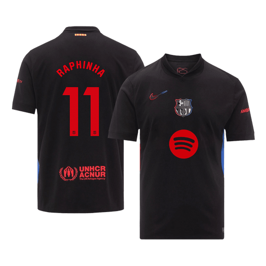 Koszulka Barcelona wyjazdowa 2024/25 RAPHINHA #11 - Spotify Logo Without Text - Topowe Koszulki Pilkarskie Sklep Internetowy
